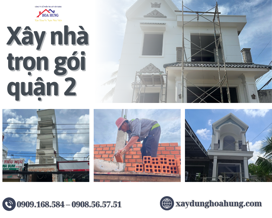 Đơn giá xây nhà trọn gói Quận 2 [Cập nhật 2026]